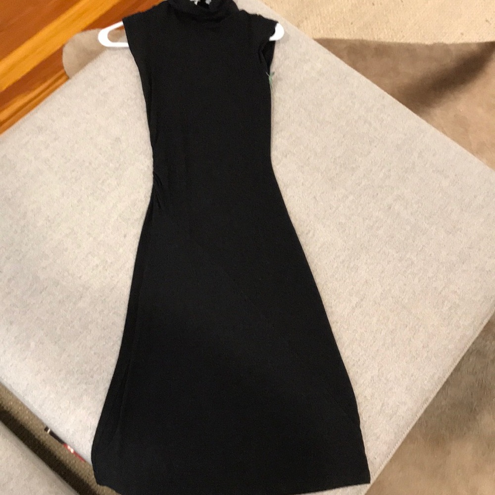 DVF grey turtleneck dress